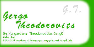 gergo theodorovits business card
