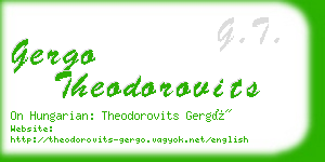 gergo theodorovits business card